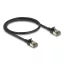 Delock RJ45 hálózati kábel Cat.8.1 F/FTP Slim Pro 0,5 m, fekete (80338)