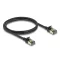 Delock RJ45 hálózati kábel Cat.8.1 F/FTP Slim Pro 1 m, fekete (80339)