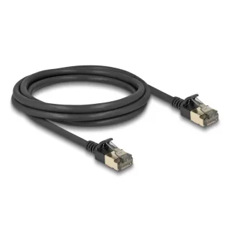   Delock RJ45 hálózati kábel Cat.8.1 F/FTP Slim Pro 2 m, fekete (80340)