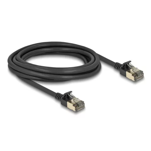 Delock RJ45 hálózati kábel Cat.8.1 F/FTP Slim Pro 3 m, fekete (80341)