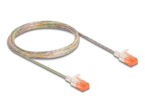 Delock RJ45 hálózati kábel Cat.6A U/UTP vékony 2 m áttetsző