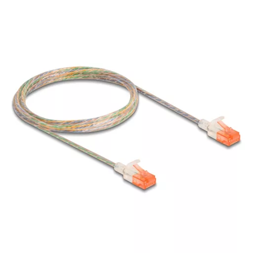 Delock RJ45 hálózati kábel Cat.6A U/UTP vékony 2 m áttetsző (80354)