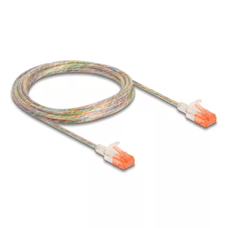   Delock RJ45 hálózati kábel Cat.6A U/UTP vékony 3 m áttetsző (80355)