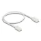 Delock RJ45 hálózati kábel Cat.6A apa   apa robosztus csatlakozóval ipari felhasználásra U/UTP Slim 0,5 m, fehér (80358)