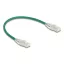 Delock RJ45 hálózati kábel Cable Cat.6A apa   apa hajlított csatlakozóval U/FTP Slim 0,3 m, zöld (80363)