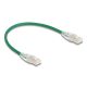 Delock RJ45 hálózati kábel Cable Cat.6A apa   apa hajlított csatlakozóval U/FTP Slim 0,3 m, zöld (80363)