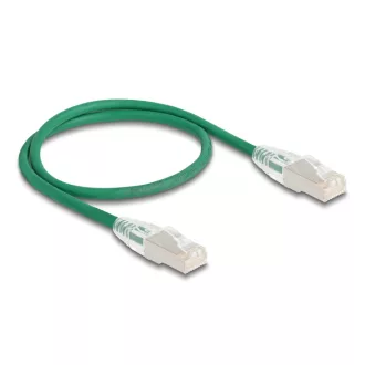   Delock RJ45 hálózati kábel Cable Cat.6A apa   apa hajlított csatlakozóval U/FTP Slim 0,5 m, zöld (80364)