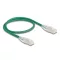 Delock RJ45 hálózati kábel Cable Cat.6A apa   apa hajlított csatlakozóval U/FTP Slim 0,5 m, zöld (80364)