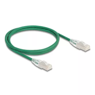   Delock RJ45 hálózati kábel Cable Cat.6A apa   apa hajlított csatlakozóval U/FTP Slim 1 m, zöld (80365)