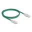 Delock RJ45 hálózati kábel Cable Cat.6A apa   apa hajlított csatlakozóval U/FTP Slim 1 m, zöld (80365)