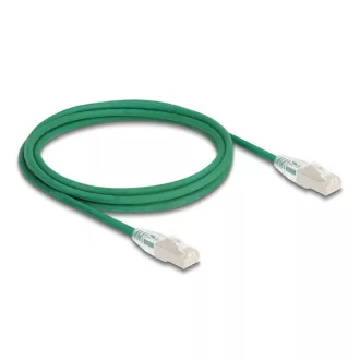  Delock RJ45 hálózati kábel Cable Cat.6A apa   apa hajlított csatlakozóval U/FTP Slim 2 m, zöld (80366)