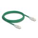 Delock RJ45 hálózati kábel Cable Cat.6A apa   apa hajlított csatlakozóval U/FTP Slim 2 m, zöld