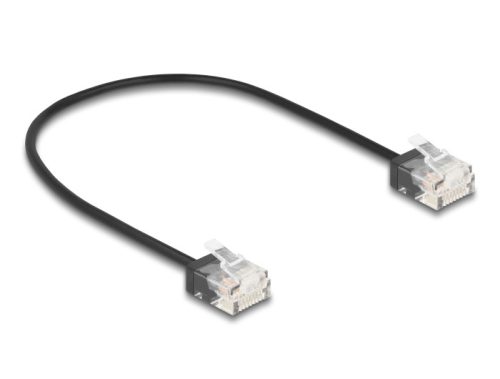 Delock RJ45 hálózati kábel Cat.6 UTP ultra vékony 0,3 m, fekete