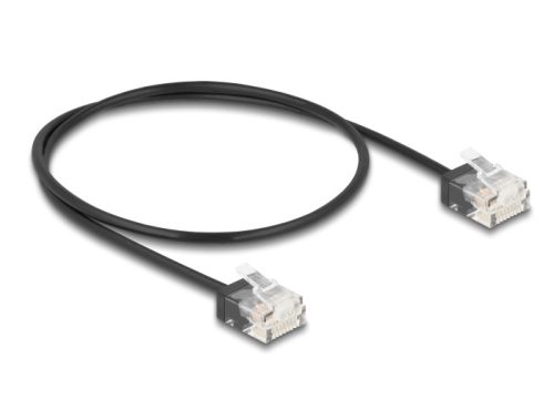 Delock RJ45 hálózati kábel Cat.6 UTP ultra vékony 0,5 m, fekete