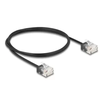   Delock RJ45 hálózati kábel Cat.6 UTP ultra vékony 1 m, fekete (80371)