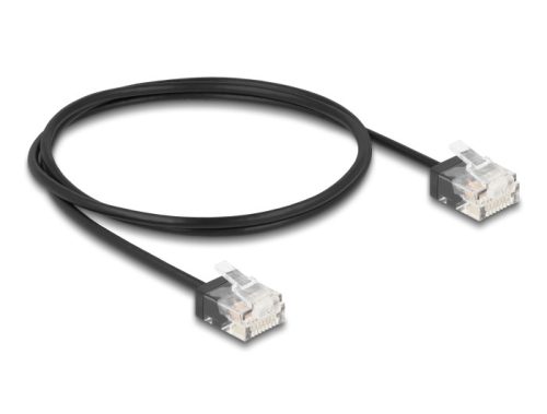 Delock RJ45 hálózati kábel Cat.6 UTP ultra vékony 1 m, fekete