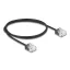 Delock RJ45 hálózati kábel Cat.6 UTP ultra vékony 1 m, fekete (80371)