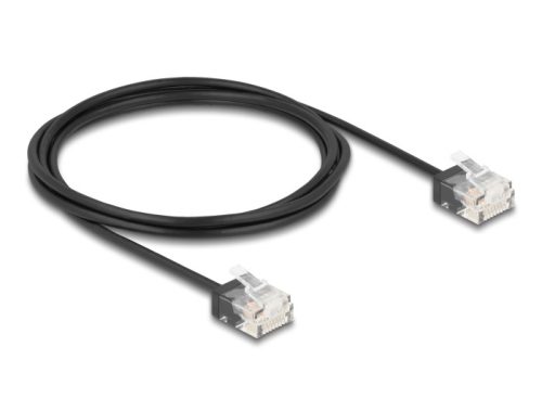 Delock RJ45 hálózati kábel Cat.6 UTP ultra vékony 2 m, fekete