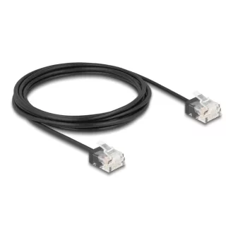   Delock RJ45 hálózati kábel Cat.6 UTP ultra vékony 3 m, fekete (80373)
