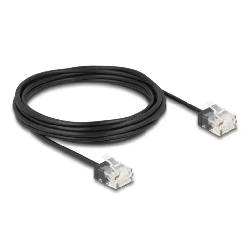 Delock RJ45 hálózati kábel Cat.6 UTP ultra vékony 5 m, fekete (80374)