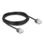 Delock RJ45 hálózati kábel Cat.6 UTP ultra vékony 5 m, fekete (80374)