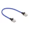 Delock RJ45 hálózati kábel fonott borítással Cat.6A U/FTP Slim, 0,3 m, kék (80375)