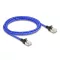 Delock RJ45 hálózati kábel fonott borítással Cat.6A U/FTP Slim, 2 m, kék (80378)