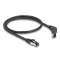 Delock RJ45 hálózati kábel Cat.8.1 S/FTP 90  fokban felfelé hajló / egyenes 0,5 m fekete (80393)