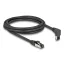 Delock RJ45 hálózati kábel Cat.8.1 S/FTP 90  fokban felfelé hajló / egyenes 2 m fekete (80395)