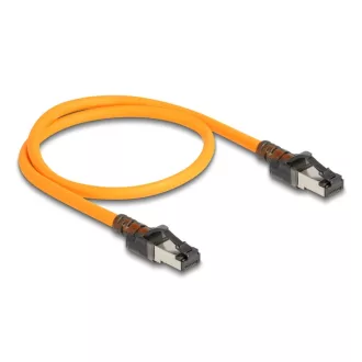   Delock RJ45 hálózati kábel USB Type-C  porttal megtalálási, önazonosítási funkcióval Cat.6A S/FTP 0,5 m narancssárga (80403)