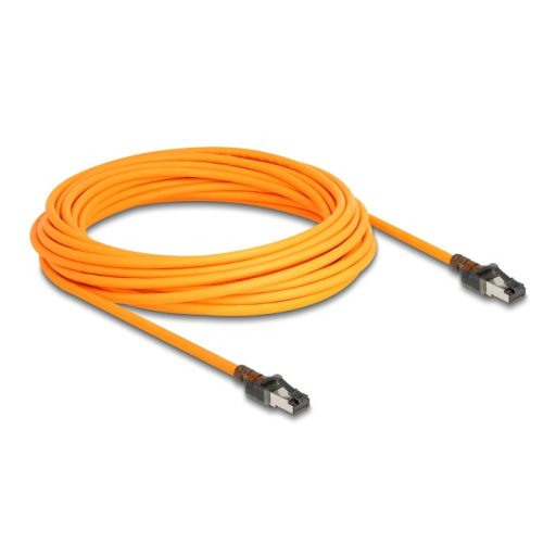 Delock RJ45 hálózati kábel USB Type-C  porttal megtalálási, önazonosítási funkcióval Cat.6A S/FTP 10 m narancssárga (80418)