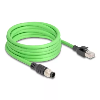   Delock Kábel M12 A kódolt 8 tűs apa - RJ45 apa PUR (TPU) 5 m (80424)