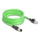 Delock Kábel M12 A kódolt 8 tűs apa - RJ45 apa PUR (TPU) 5 m (80424)