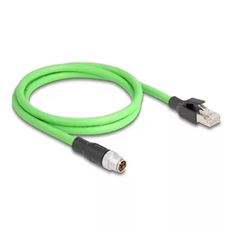   Delock Kábel M12 X kódolt 8 tűs apa - RJ45 apa PUR (TPU) 1 m (80441)