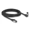 Delock RJ45 hálózati kábel Cat.8.1 S/FTP 90  fokban lefelé hajló / egyenes 3 m fekete (80447)