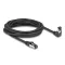 Delock RJ45 hálózati kábel Cat.8.1 S/FTP 90  fokban lefelé hajló / egyenes 5 m fekete (80448)