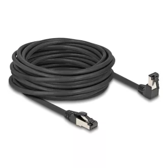   Delock RJ45 hálózati kábel Cat.8.1 S/FTP 90  fokban lefelé hajló / egyenes 10 m fekete (80449)
