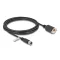 Delock M12 kábel D-kódú 4 tűs anya - RJ45 anya Cat.5e FTP installálásához 3 m, fekete (80454)