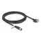 Delock M12 kábel X-kódú 8 tűs anya - RJ45 apa csavarokkal Cat.6A S/FTP 3 m hosszú fekete (80458)
