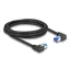 Delock RJ45 hálózati kábel Cat.6A S/FTP jobb / bal, hajlított, 2 m, fekete színű (80465)