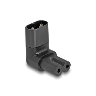   Delock Tápadapter IEC 60320 - C8 - C7, apa / anya, 2,5 A, 90 -ban hajlított (80470)