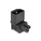Delock Tápadapter IEC 60320 - C14 - C5, apa / anya, 2,5 A, 90 -ban hajlított (80471)