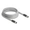 Delock M12 kábel L-kódolt 5 tűs apa - apa PUR húzóláncokhoz alkalmas 3 m szürke (80534)