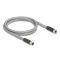 Delock M12 kábel L-kódolt 5 tűs apa - anya PUR húzóláncokhoz alkalmas 1 m szürke (80537)