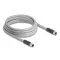 Delock M12 kábel L-kódolt 5 tűs apa - anya PUR húzóláncokhoz alkalmas 3 m szürke (80540)