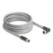 Delock M12 kábel L-kódolt 5 tűs egyenes apa   jobbra hajlított anya PUR húzóláncokhoz alkalmas 5 m szürke (80545)