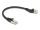 Delock RJ45 hálózati kábel Cat.6A S/FTP 45 -ben jobbra hajlított apa   egyenes apa 0,25 m, fekete (80582)