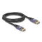Delock DisplayPort kábel 8K 60 Hz 2 m lila fém (80601)