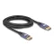 Delock DisplayPort kábel 8K 60 Hz 3 m lila fém (80602)