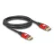 Delock DisplayPort kábel 8K 60 Hz 2 m piros fém (80605)